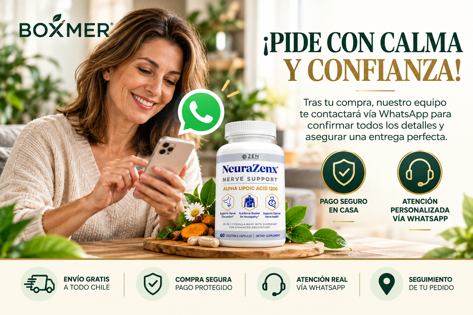 Te contactamos por WhatsApp para confirmar tu pedido