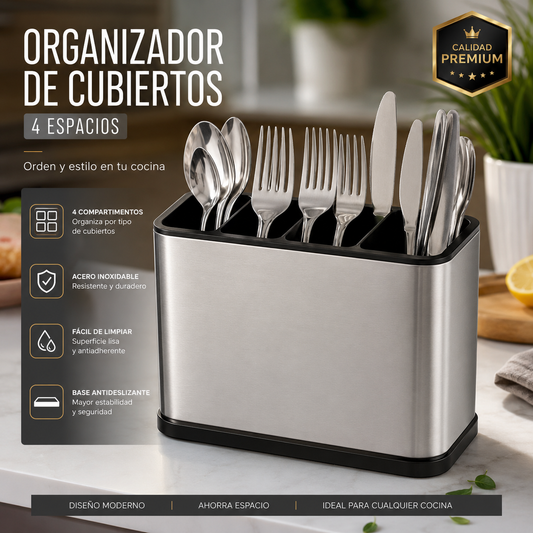 Organizador De Cubiertos 4 Espacios