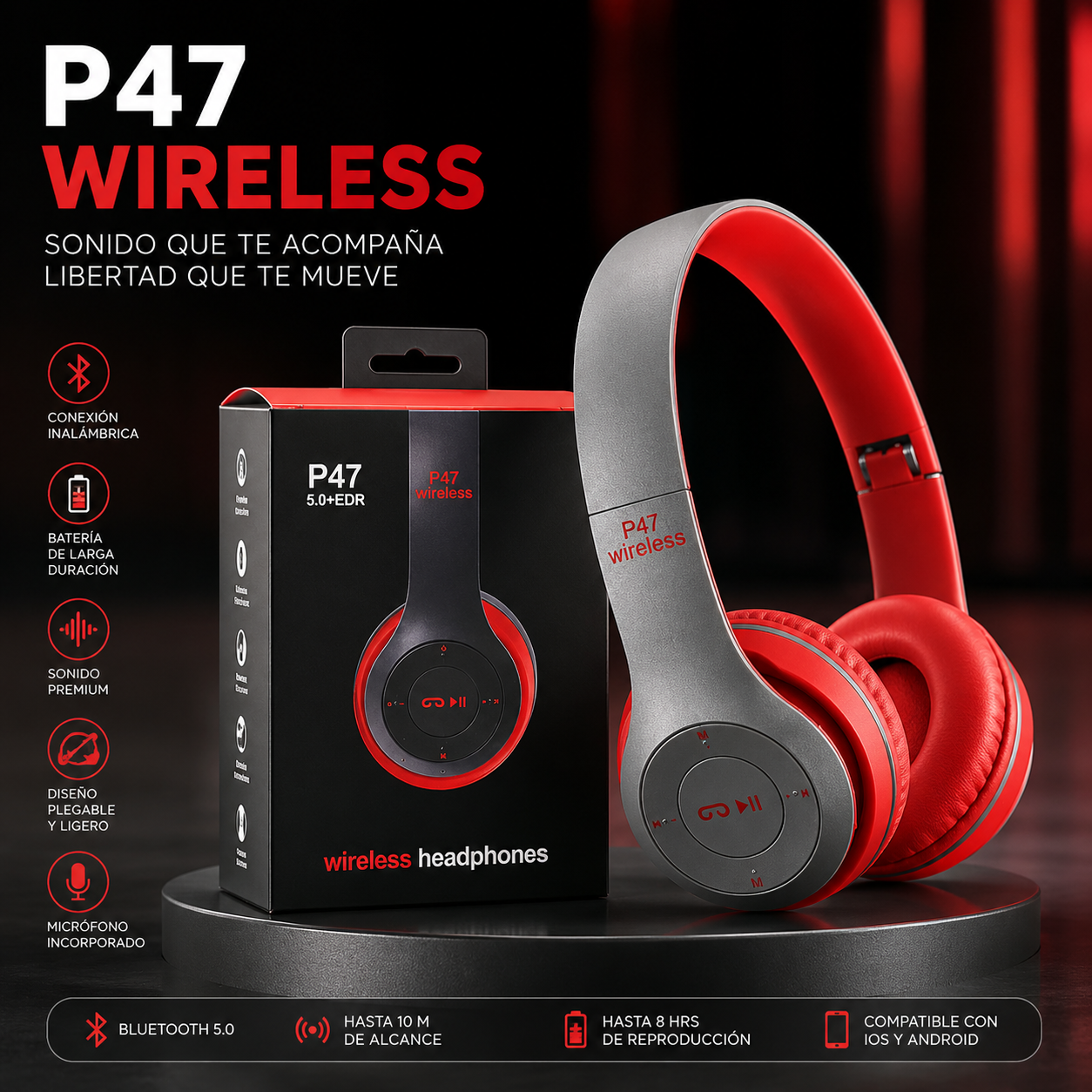 Audifonos Bluetooth Inalambricos P47