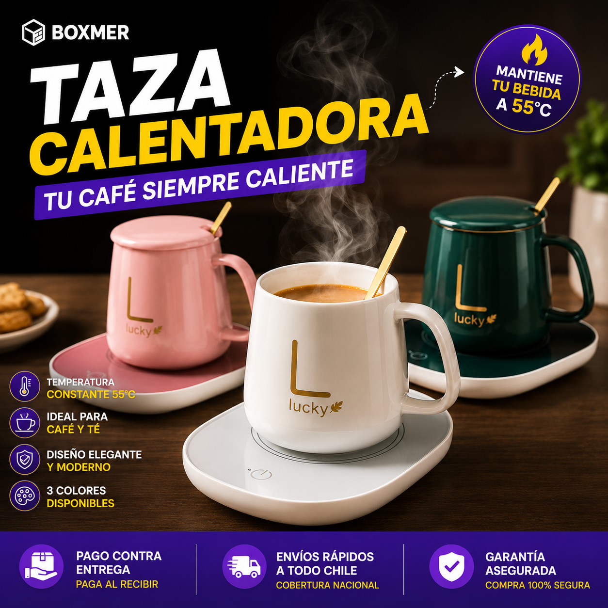 Taza Con Calentador Eléctrico 55°c