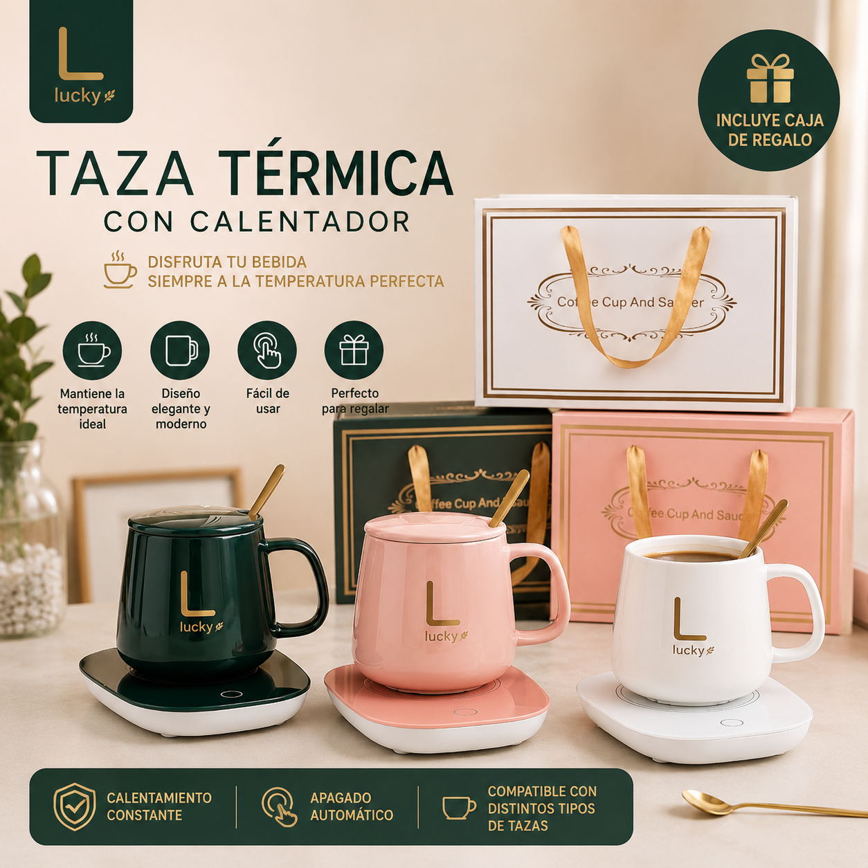 Taza Con Calentador Eléctrico 55°c