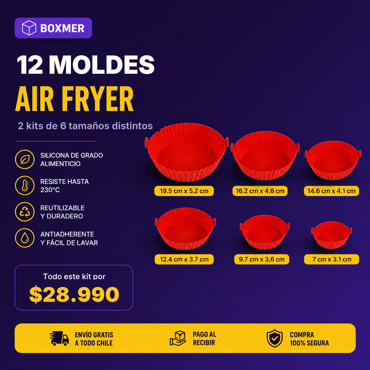 AirChef 2 Kits — 12 moldes