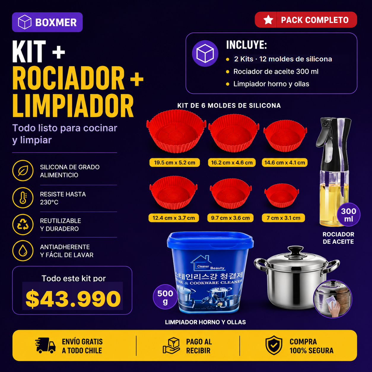 AirChef 2 Kits — 12 moldes